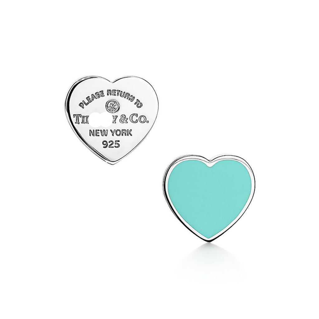 18K Return to Blue Heart Earrings