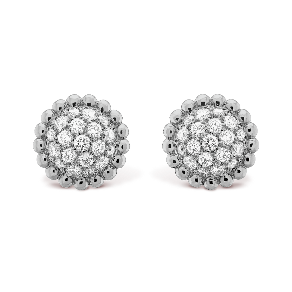 18k Perlée Diamonds Earrings