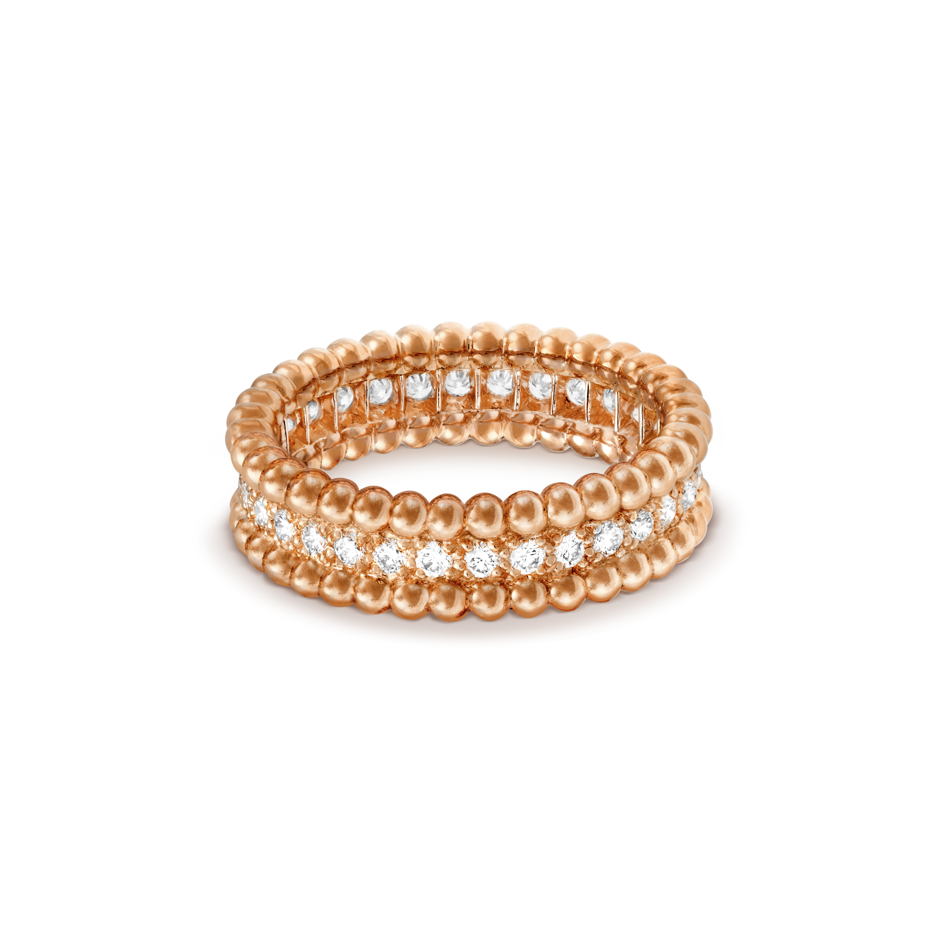 18K Perlée Diamonds Ring