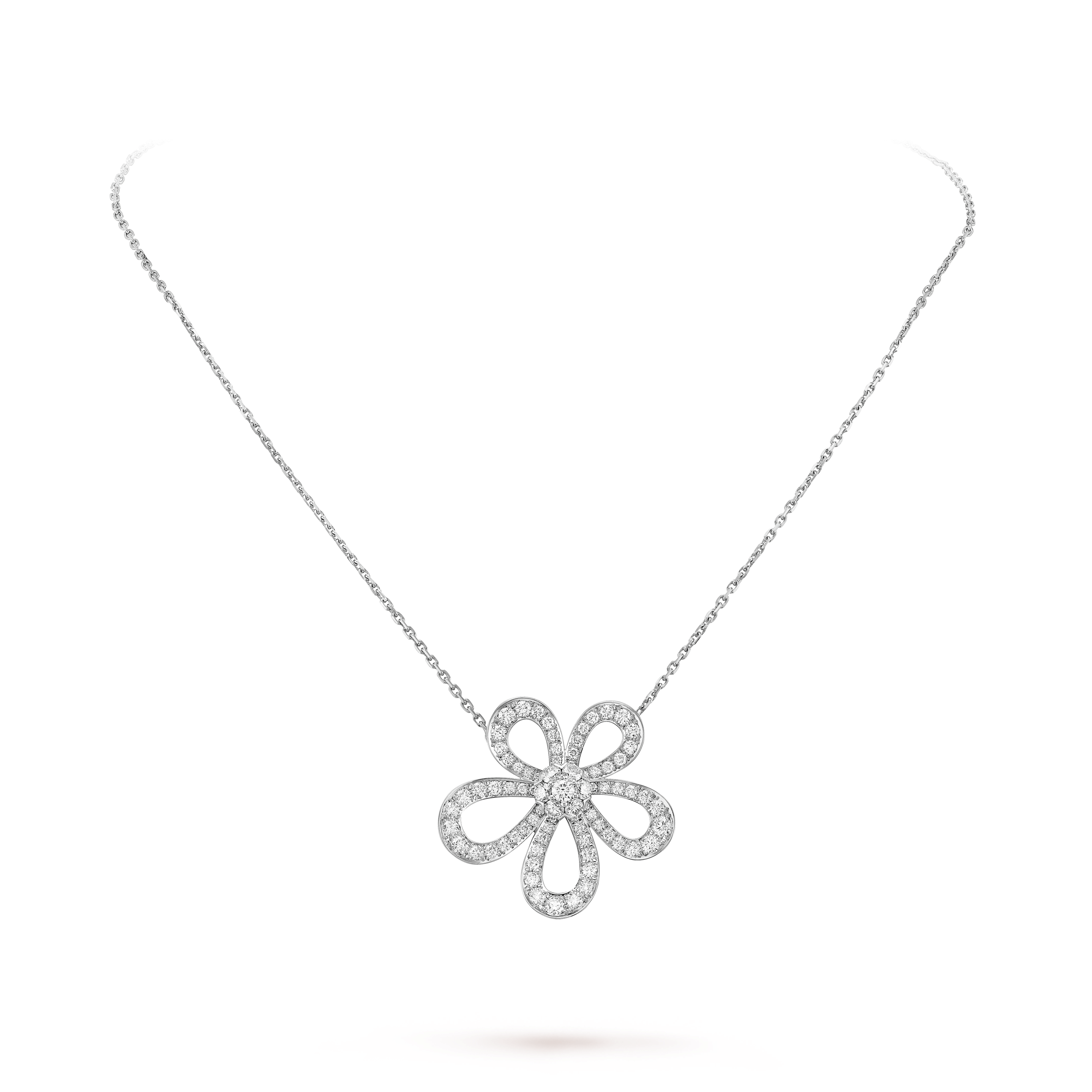 18K Flowerlace Pendant Necklace