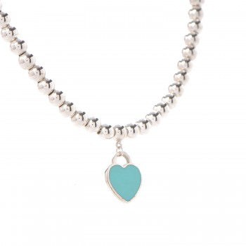 18K Return to Heart Tag Bead Necklace