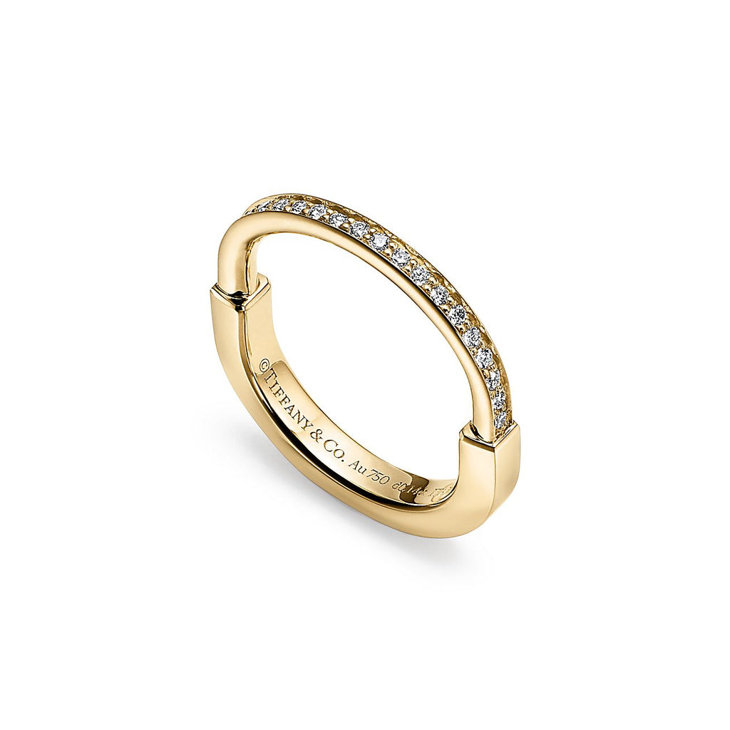 18K T Lock Diamonds Yellow Gold Ring