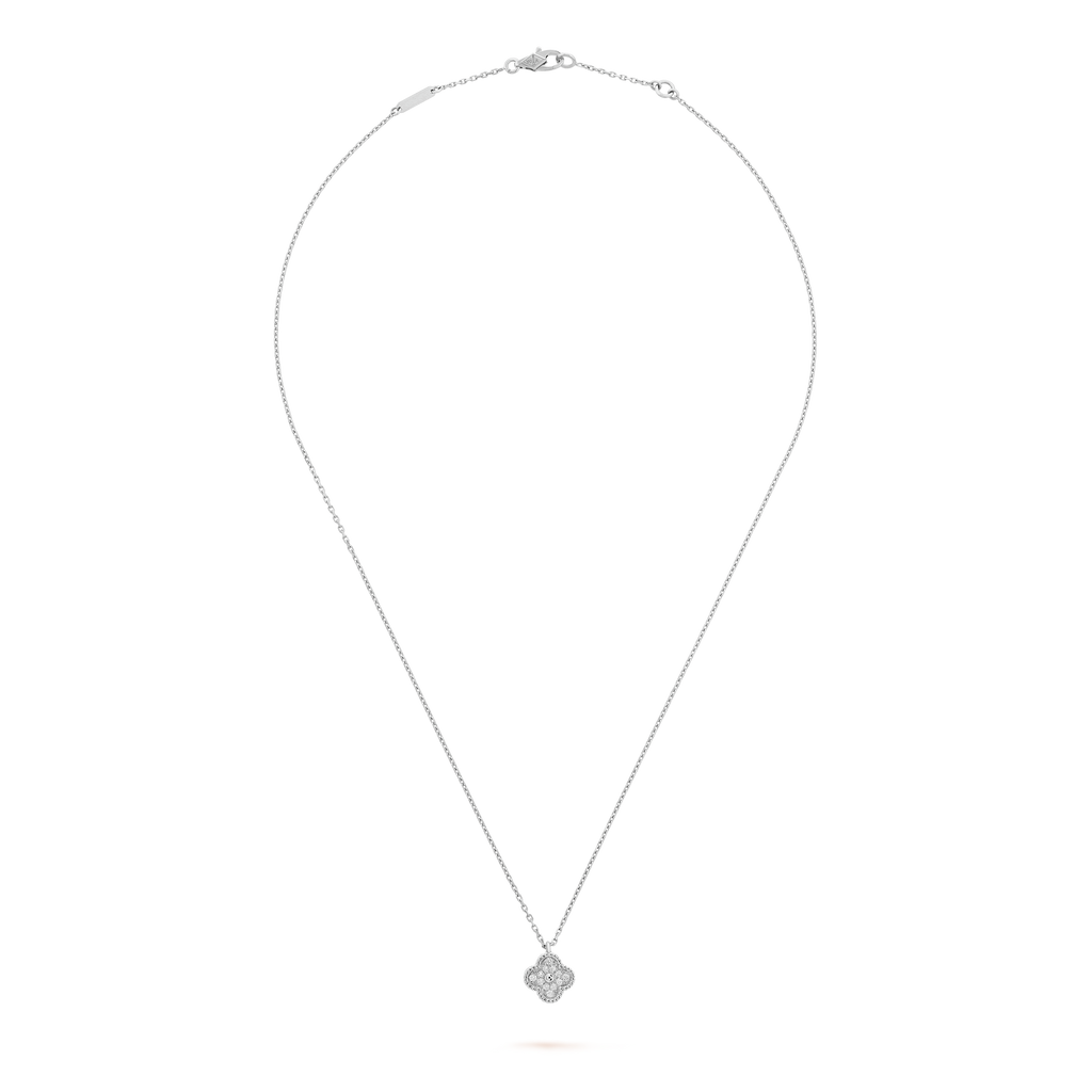 18K Sweet Alhambra Diamond Necklace