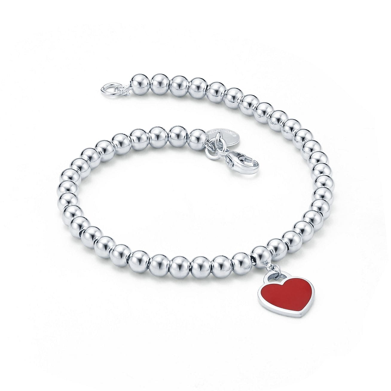 18K Return to Red Heart Tag Bead Bracelet