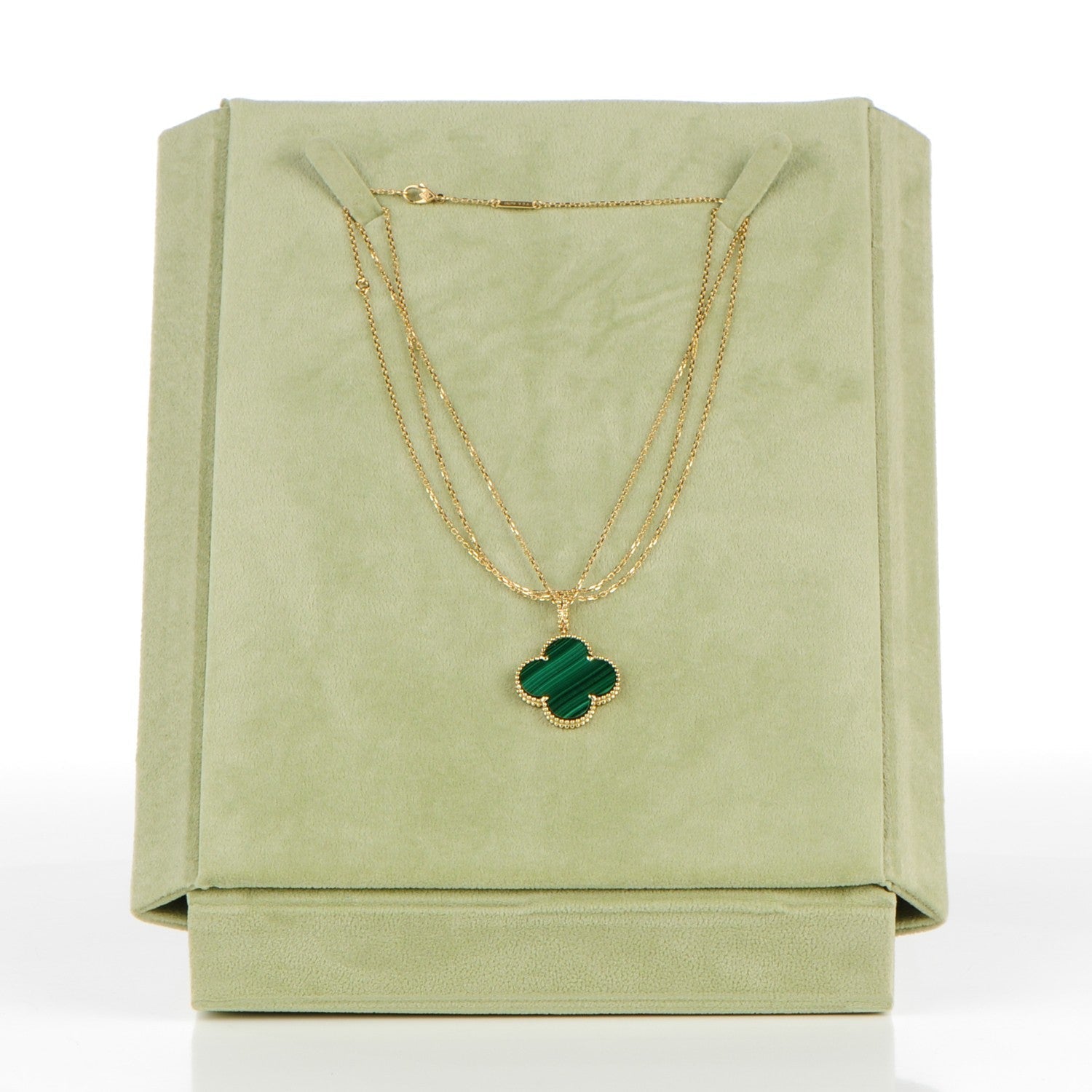 18K Magic Alhambra Malachite Necklace