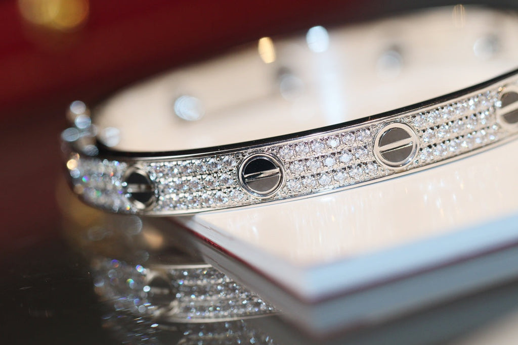 18K Diamond-paved Ceramic  Love Bracelet