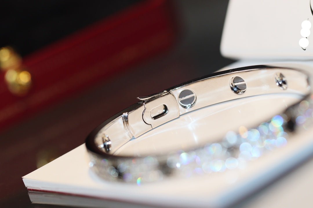 18K Diamond-paved Ceramic  Love Bracelet