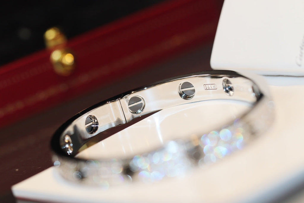 18K Diamond-paved Ceramic  Love Bracelet