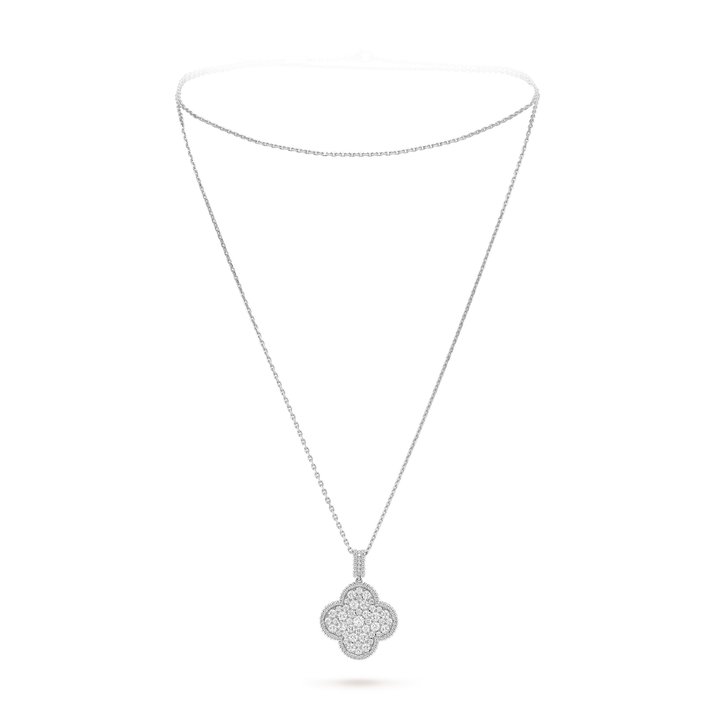 18K Magic Alhambra One Motifs Diamonds Necklace