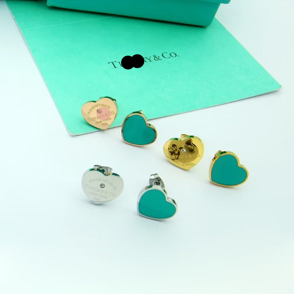 18K Return to Blue Heart Earrings